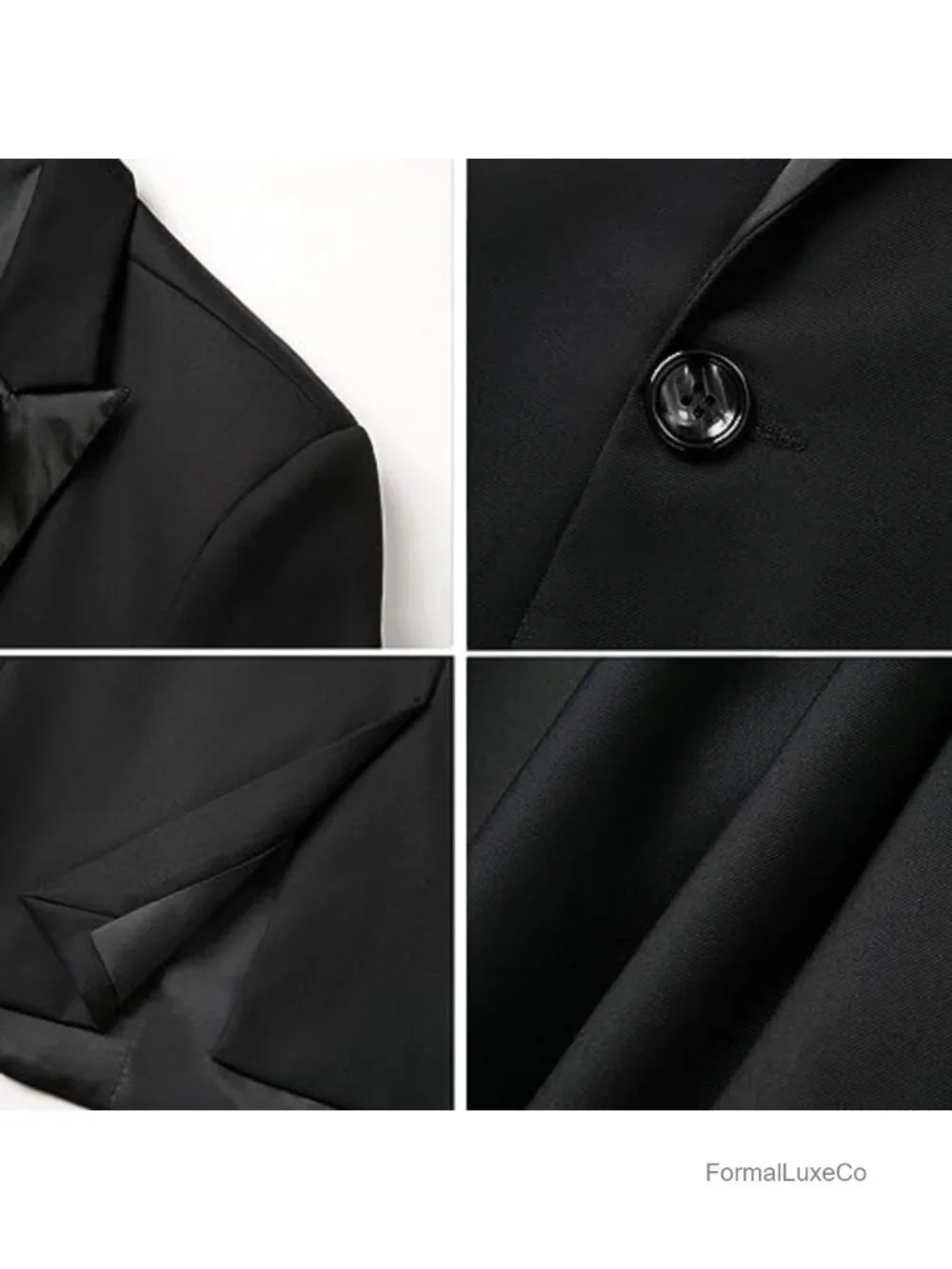 Slim Fit One Button Tuxedo Jacket for Men Wedding Prom Blazer Suit